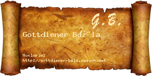 Gottdiener Béla névjegykártya